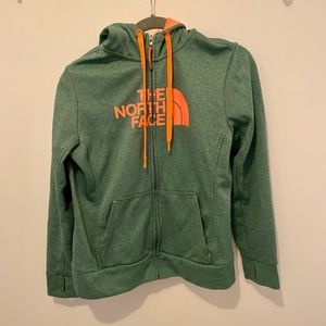 North Face zip up hoodie, size medium